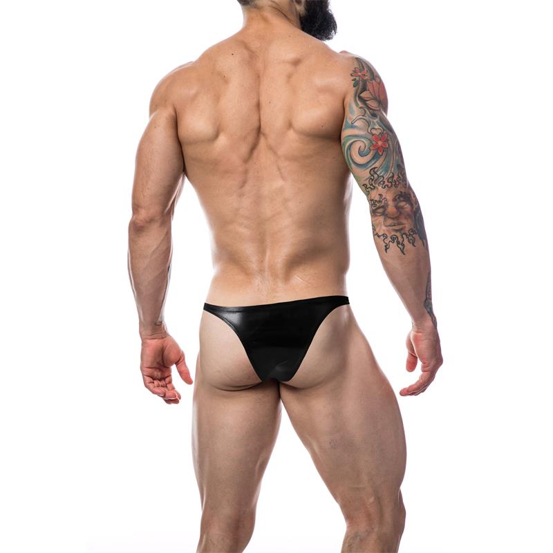 C4M11 Black Leatherette Brazilian Style Briefs