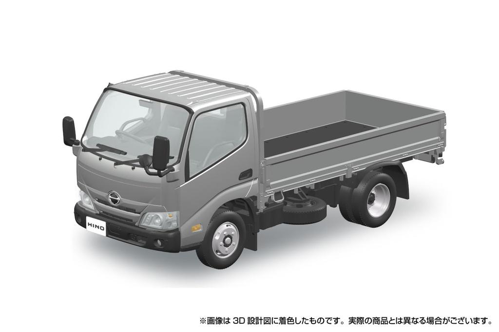 Aoshima Bunka Kyozai Rakupla Snap Kit Hino Dutro Flatbed Scale Plastic Plastic Model Kit (AOSHIMA) No. 23-SR (Silver) 1/32 Pre-Colored