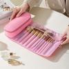 Makeup Brush Bag 12 Slots Waterproof Nylon Foldable Portable Multifunctional Lipstick Eyebrow Pencil Cosmetic Brush Holder Organizer Pouch