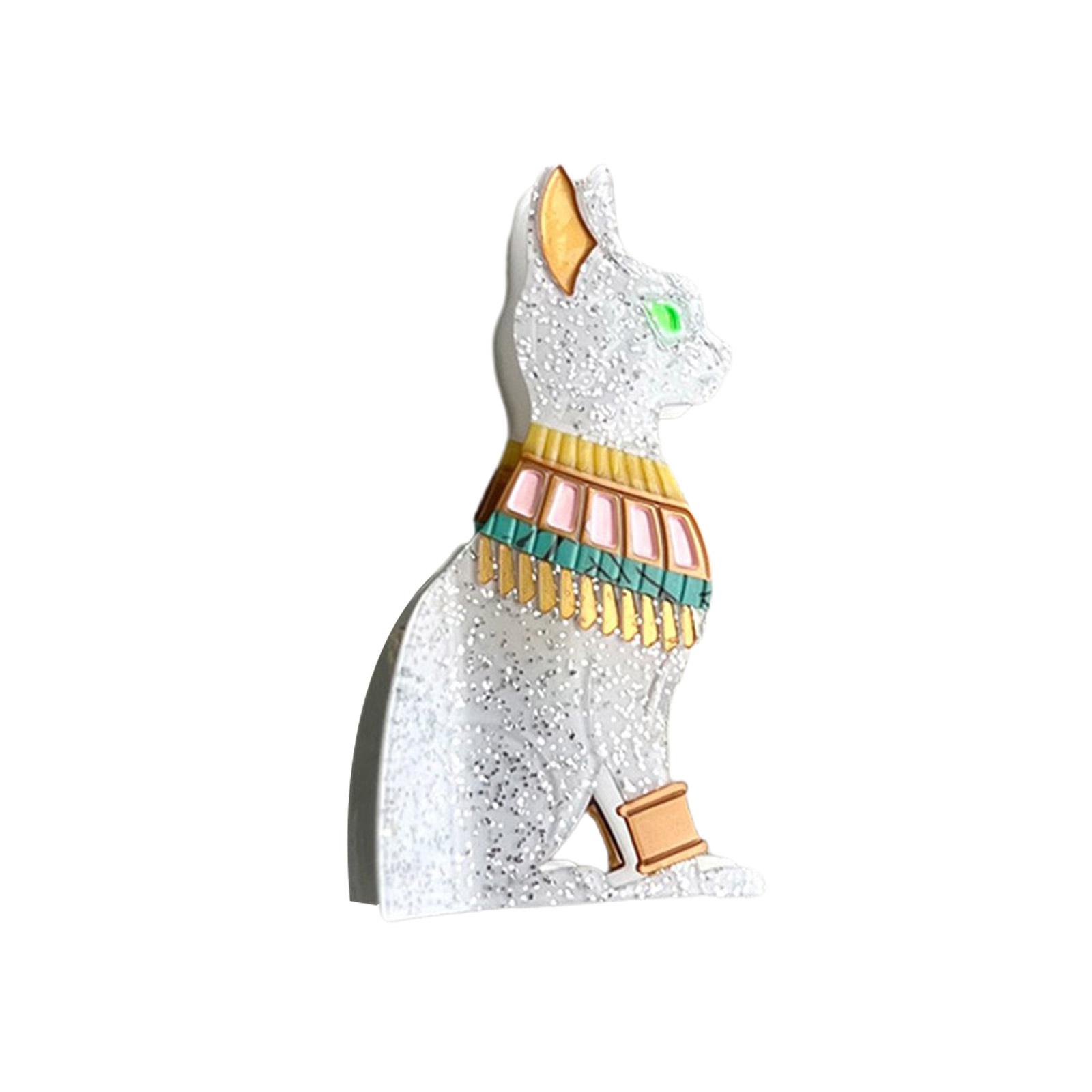 

Ацетатный зажим для волос «Египетская кошка», милый зажим-краб для кошачьей челюсти, повседневный головной убор, элегантный инструмент для укладки волос для модных женщин белый