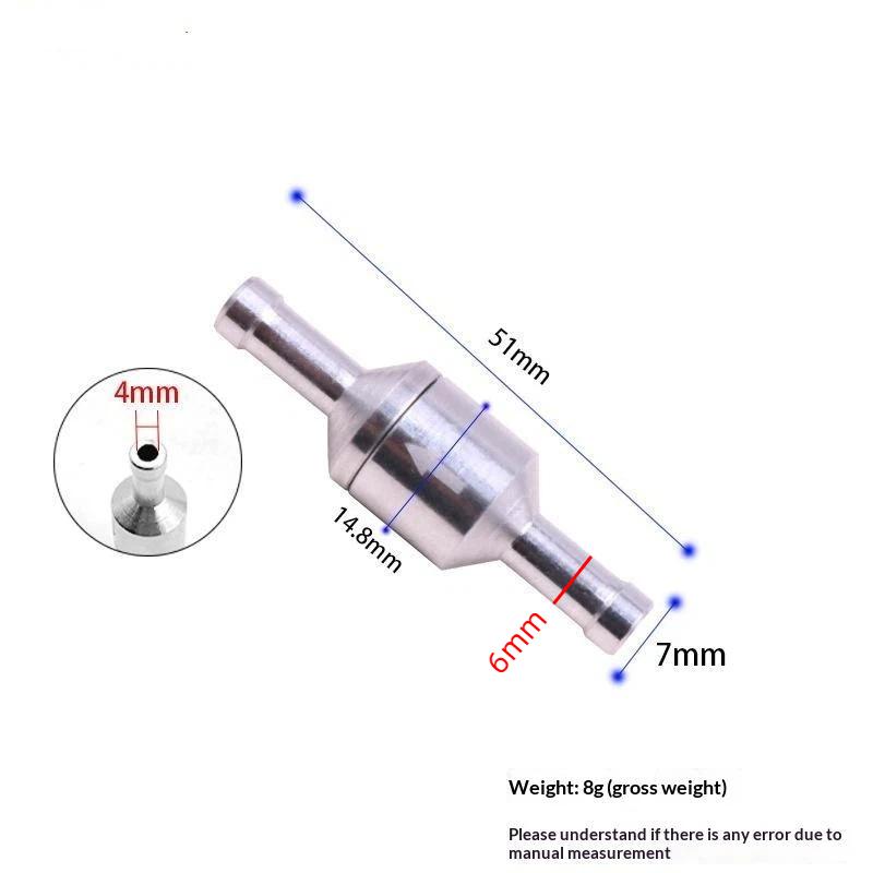 6-12Mm Non-Return Valve Auminium Inline-Way Quick Insert Check Valve Replacement Parts For Fuel Water Gas Air Vacuum Accessory