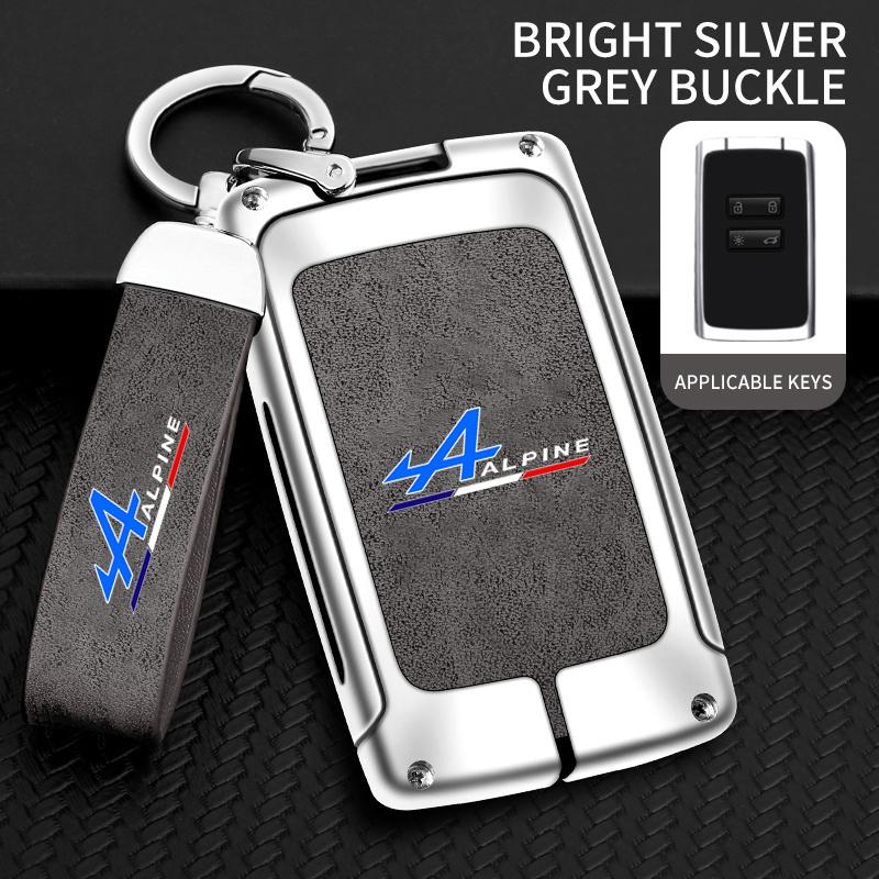 New Zinc Alloy Leather Car Key Case Cover Shell For Alpine A290 GTS A110 Espace Austral Duster Lodgy Spring Koleos Captur Kadjar
