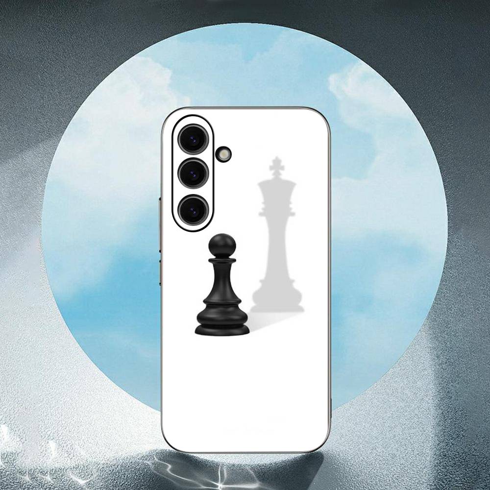 

CHESS CHECK MATE Luxury Black Phone Case For Samsung Galaxy S23 S24 S25 Ultra S22 Plus S21 SamsungS22 ULTRA 5G