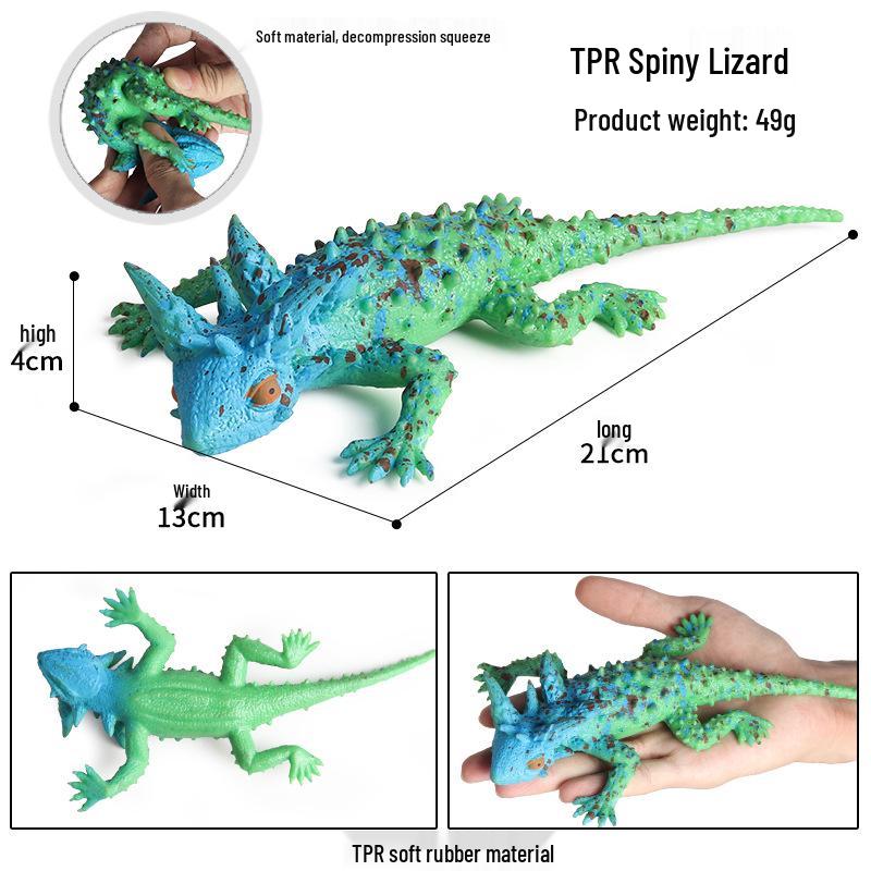 TPR Lizard Squeeze Toy - Stress Relief & Prank Simulation for Kids