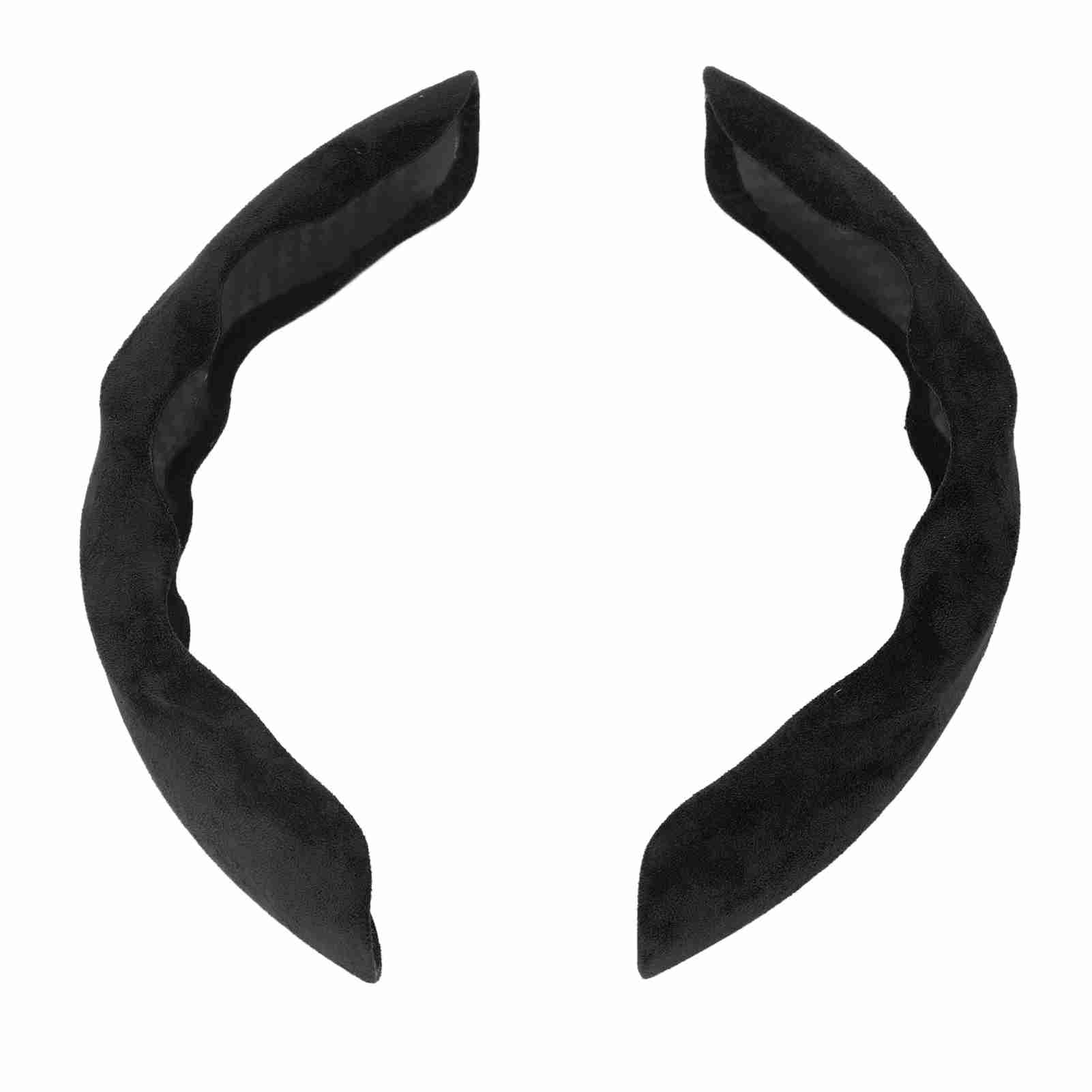 

2 шт. Чехол на рулевое колесо автомобиля, сегментированный протектор, противоскользящий, замена для Ford Escape Fusion чёрный