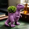 Cute Animal Planter 3D Printed Dinosaur Planter, Decorative Flower Pot, Tyrannosaurus Rex Creative Home Decor Plant Pot for Succulents Cacti