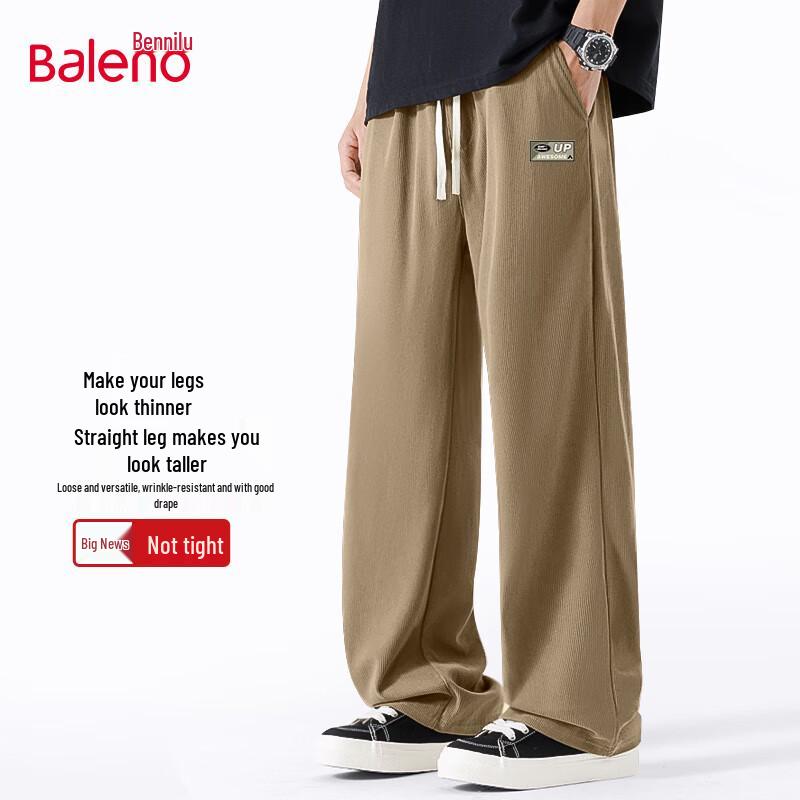 

Baleno Men s Corduroy Loose Wide-Leg Trousers L
