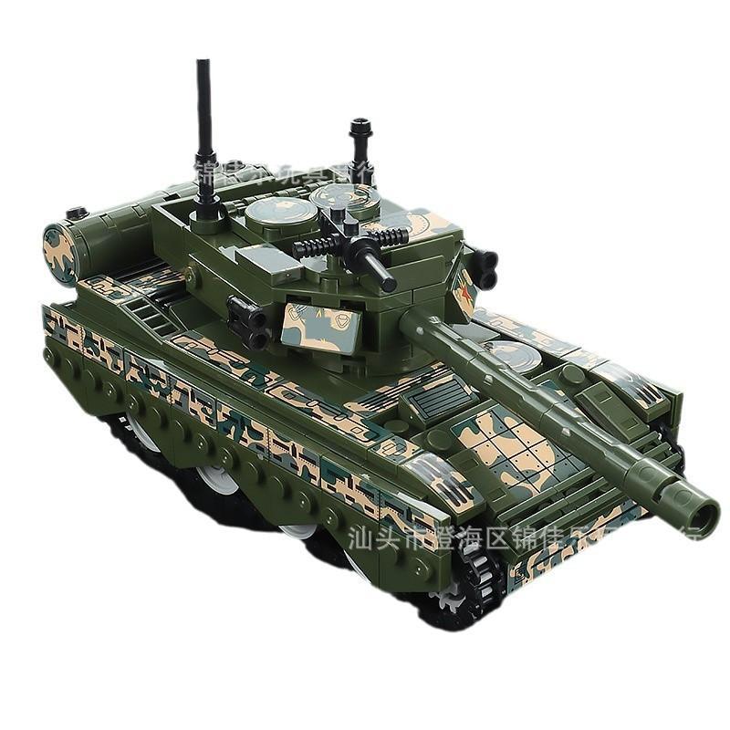380pcs Classic Rotating Tracks Heavy Tank Model Building Blocks Set Army Weapons Soldiers Bricks Kids Toys Children Gifts