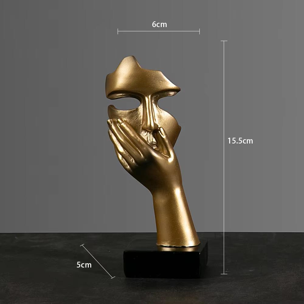 European Resin Abstract Mask Statues Miniature Collectible Figurines for Home Office Study Desktop Decoration Ornaments Gifts