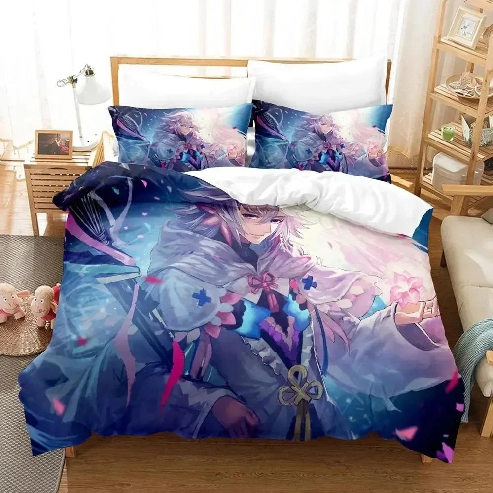 Fate Grand Order Merlin Sängklädesset Påslakan Sängset Täcke Örngott Täcke king Queen Size Pojkar Vuxen