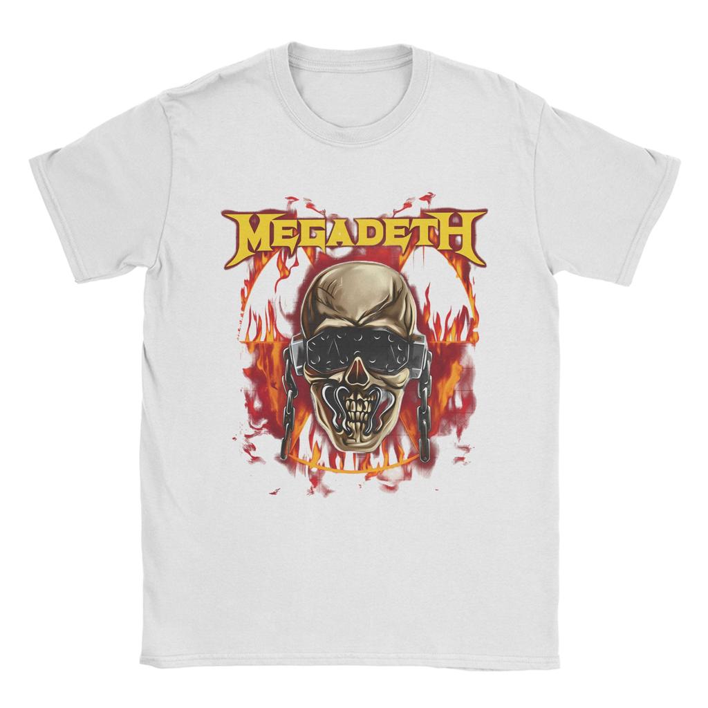 M-Megadethed Band  Men's T Shirt  Novelty Tees Short Sleeve Crewneck T-Shirt Pure Cotton Birthday Gift Tops