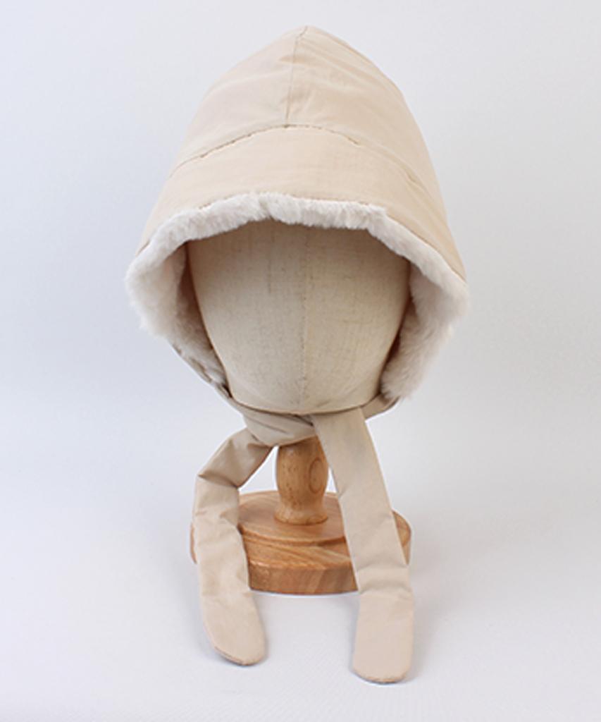 Yunibeosyeolkemiseuteuli Poly Fur Beige Bonnet Hat