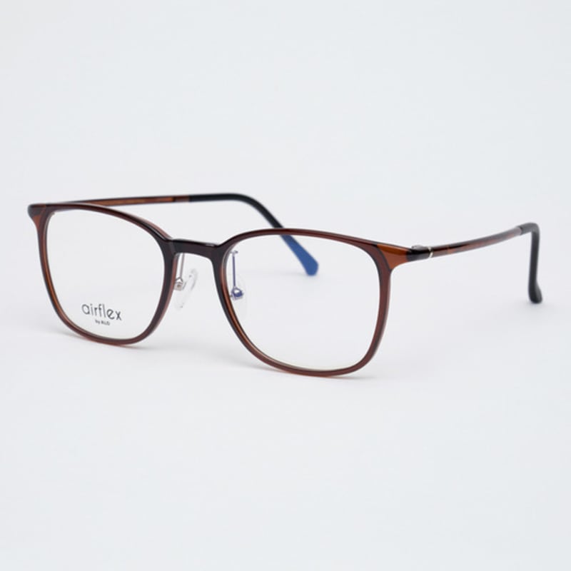 aloeyewear [AIR FLEX] AL6404 1616G Airflex Ultralight_Brown Office Square Glasses Frame_Blue Light Lens Selection