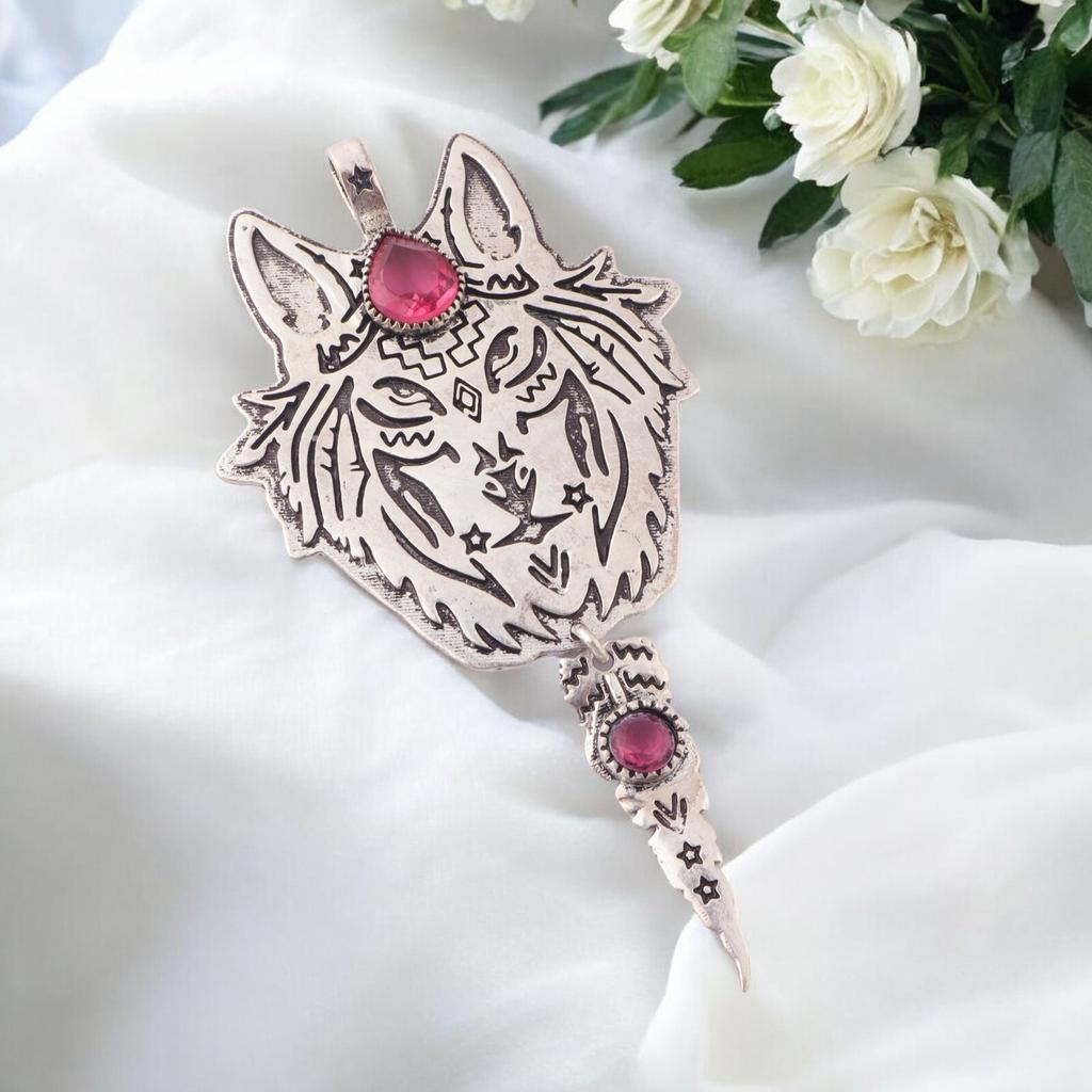 Natürlicher Rosa Turmalin Edelstein 925 Sterlingsilber Handgefertigter Anhänger 4" Für Sie CP-26-13