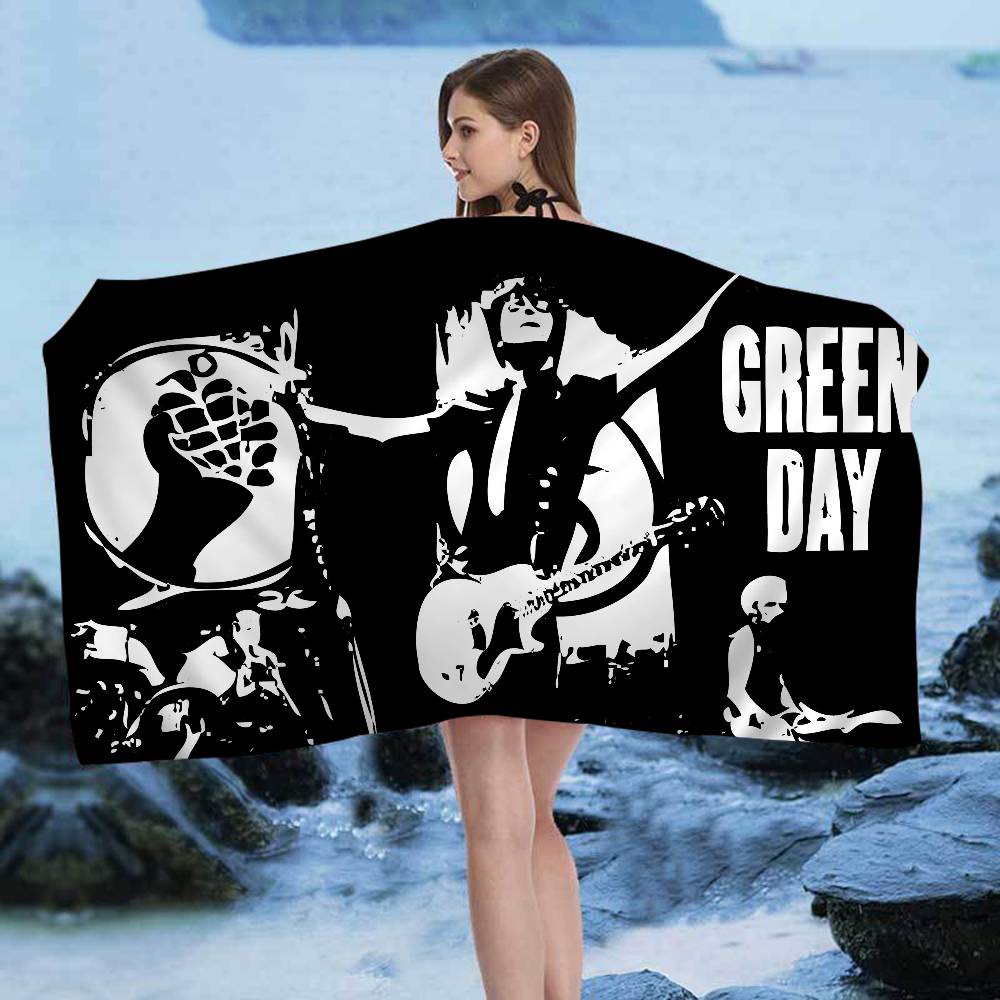 Classic Band G-Green D-Day Microfiber Beach Towel Absorbent Quick Dry Soft Yoga Swimming Resort Mountain Climbing Towel