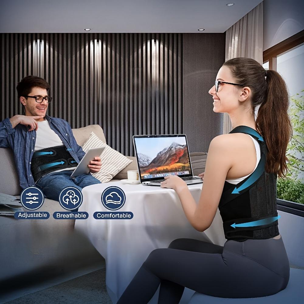 Rückenstütze Haltungs Korrektor für Damen Schulter Strecker für Schmerzen im oberen und unteren Rücken Haltungsverbesserung Stützgürtel