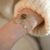 Exquisite Petite Peace Design Sense Clasp Copper Coin Sweet Exquisite Bracelet Texture Gold Color Lucky Jewelry Trend Bracelet