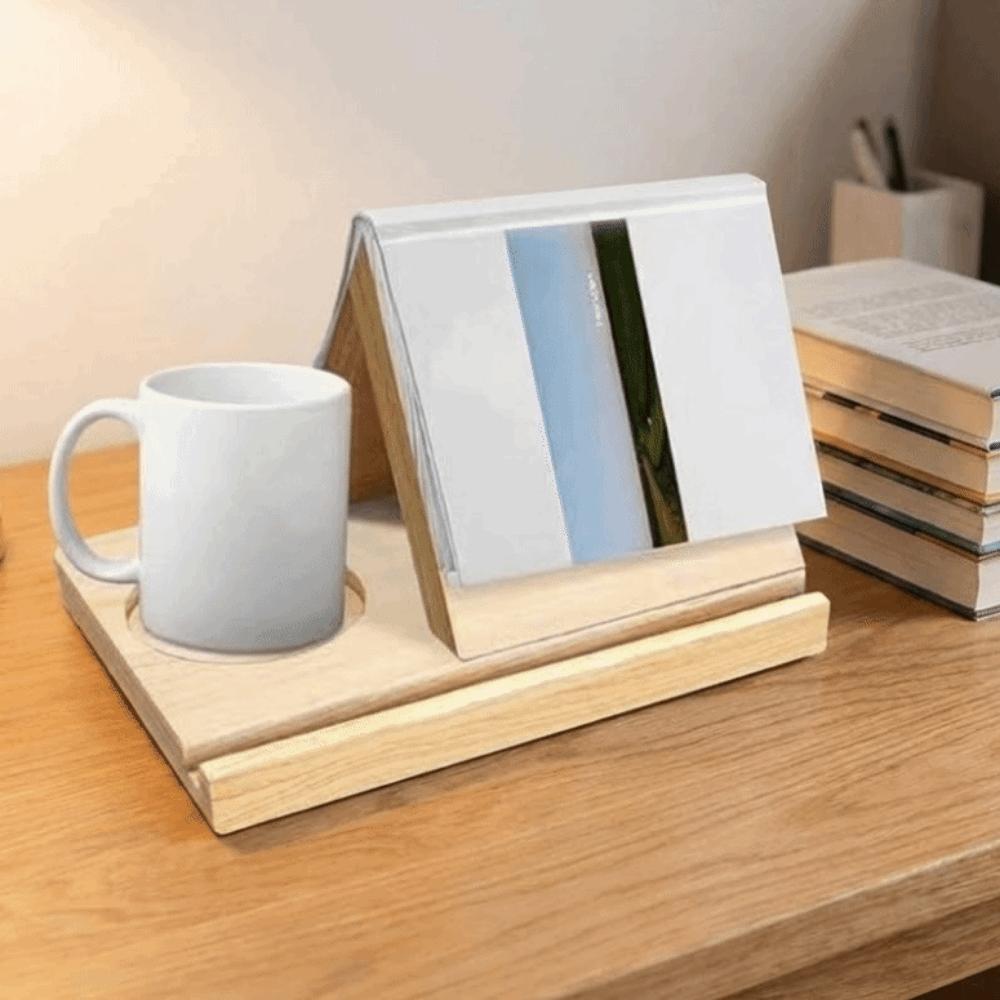 Supporto per Libri Triangolare 2 in 1 Supporto Decorativo per Lettura Minimalista Porta Riviste Arredamento per la Casa