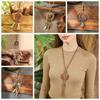 Women Fashion Boho Long Neckalce Trendy Brown Pendent Necklaces Retro Tribal Necklace  Jewelry