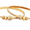 Set of 2 Latest Traditional Design 18k Gold Plated Adjustable Bracelet Bangles for Women