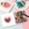 6Pcs Valentines Day Angel Diamond Handmade Card DIY Diamond Painting Card Rhinestone Painting Card Kit for Holiday Party Favors