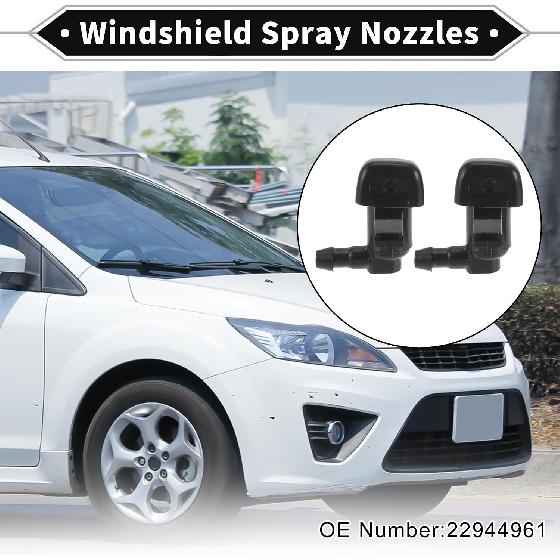 2 Piezas Boquilla Lavaparabrisas Delantero 2 Piezas Junta para Chevy Colorado 2015-2023 Boquillas de Pulverización para Parabrisas Chorro de Lavado para Limpiaparabrisas N.º 22944961 Negro
