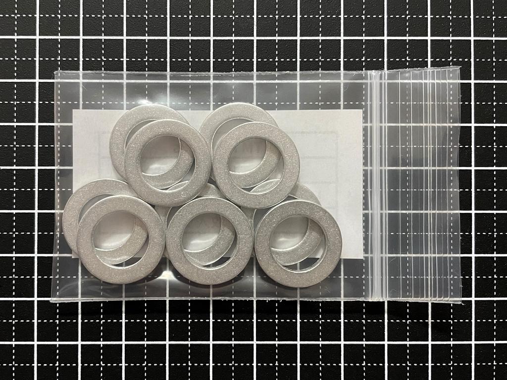 Aluminum Drain Packing M12 x Outer Diameter 20mm x Thickness