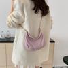 Stylish Crescent Shoulder Bag For Women 2024 Trendy Fashionable Pu Handbag With Zipper