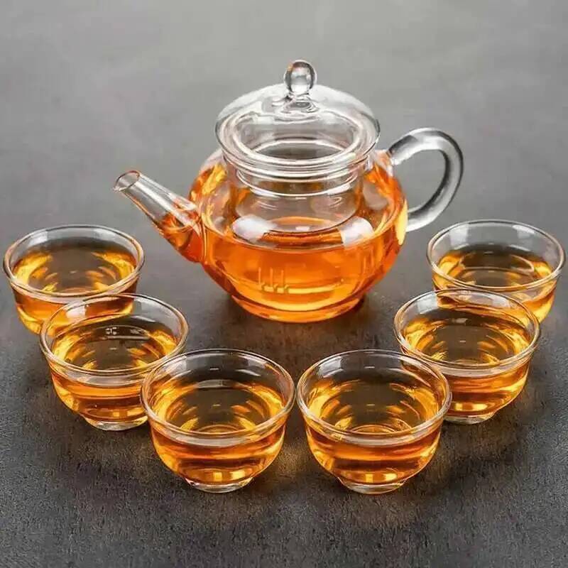 Red Forest TeapotJingdezhen Blue and White Porcelain Tea Set Double Heat-resistant Kung Fu Tea Cup Ceramic Tea Cup