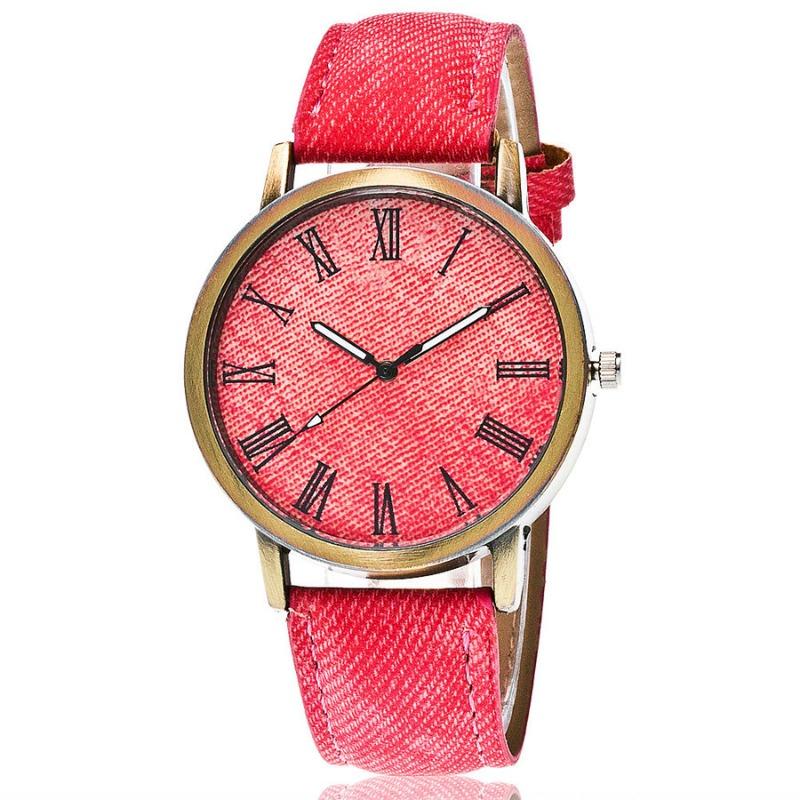 Men's VintaeWatch Men's Bronze Watch Scale Denim Strap Quartz Watch
