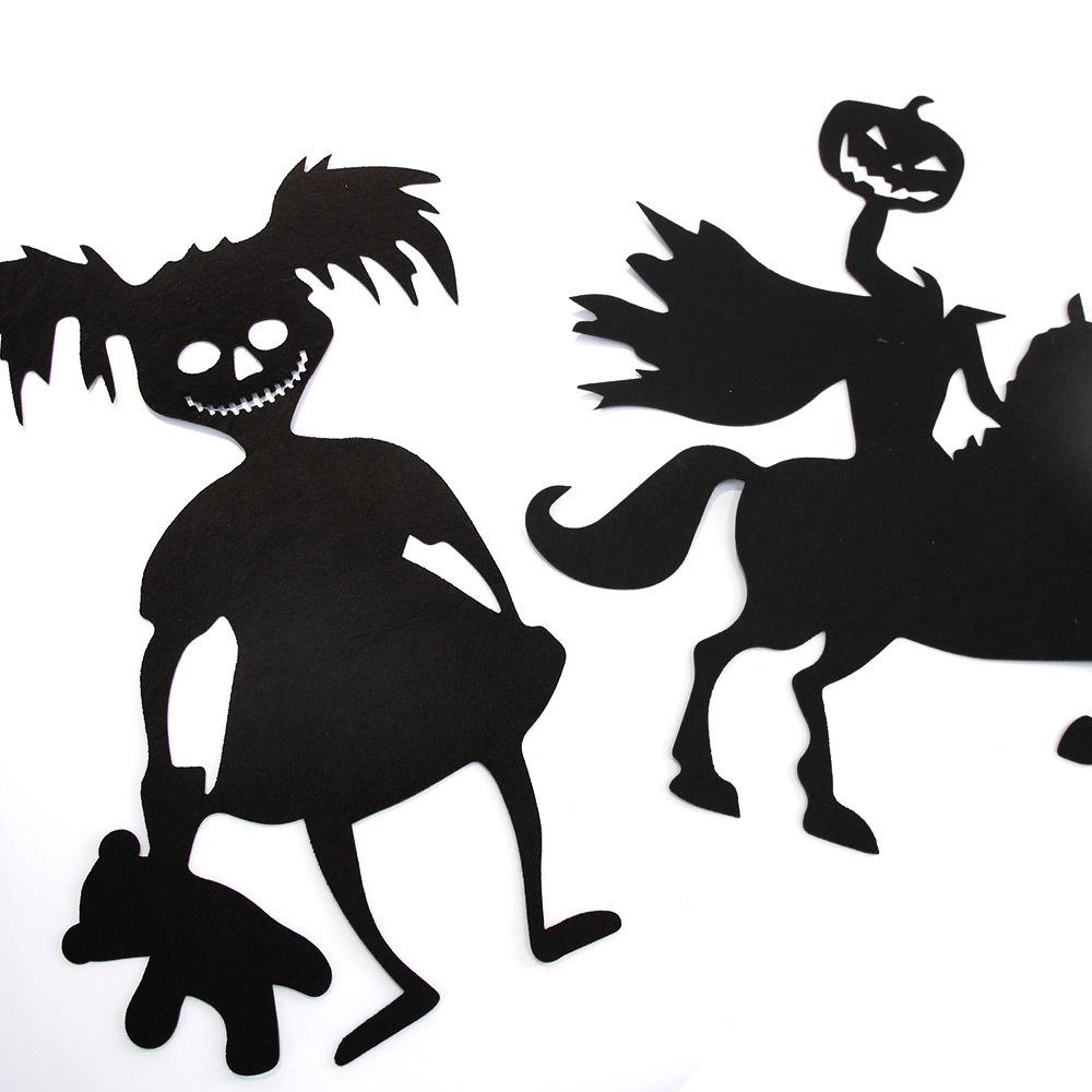 Halloween Door & Wall Stickers: Skeleton, Pumpkin, Ghost Designs