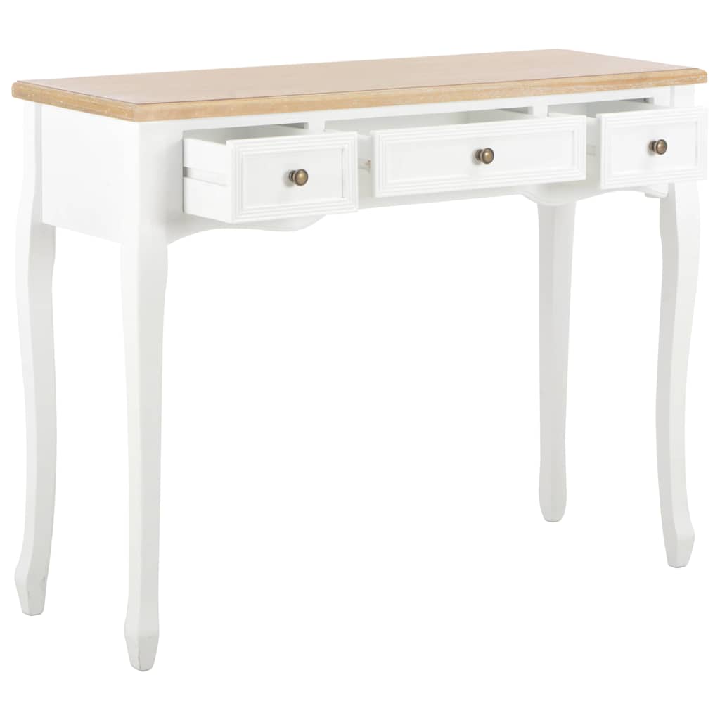 Dressing Table Console Table with 3 Drawers White