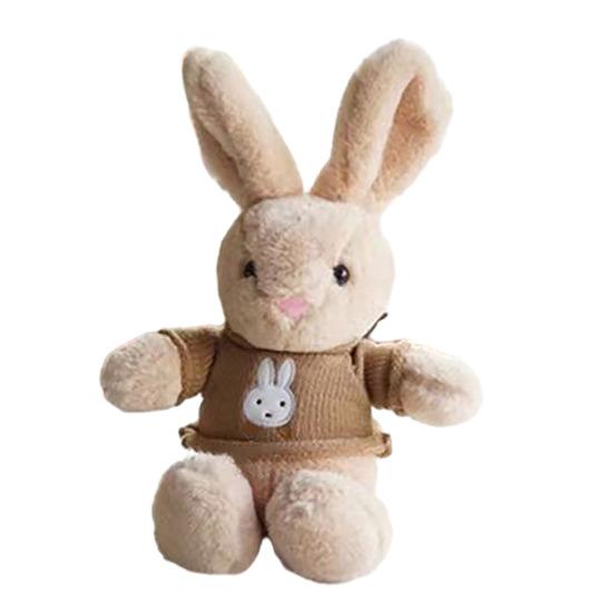 

Плюшевая кукла-кролик, мягкая набивная игрушка-животное со съемным вязаным свитером, милый кролик с висячими ушами, игрушка для снятия стресса для детей и взрослых, декор для спальни, подарки A коричневый