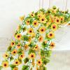 Artificial Sunflower Flower Vine Silk Fake Plant Rattan Garland For Wedding Arch Home Garden Decoration DIY Wall Hanging Wreath