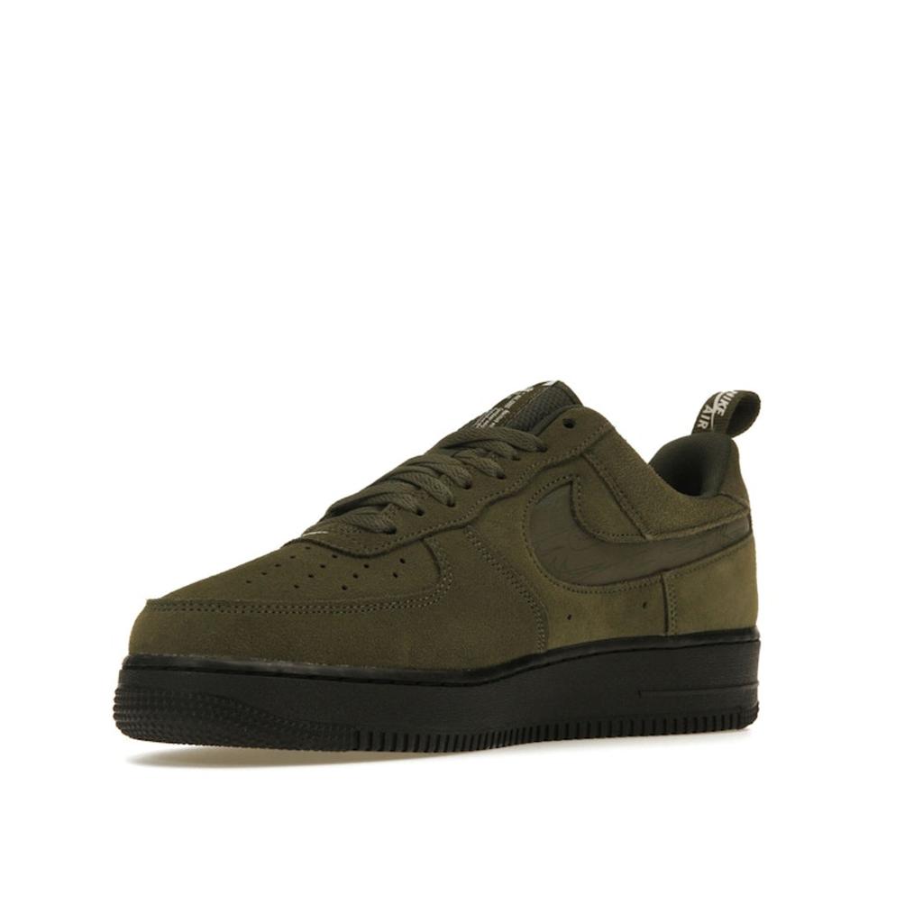 Nike Air Force 1 07 LV8 Reflective Swoosh - Cargo Khaki Men Sneakers Green White Black DZ4514-300