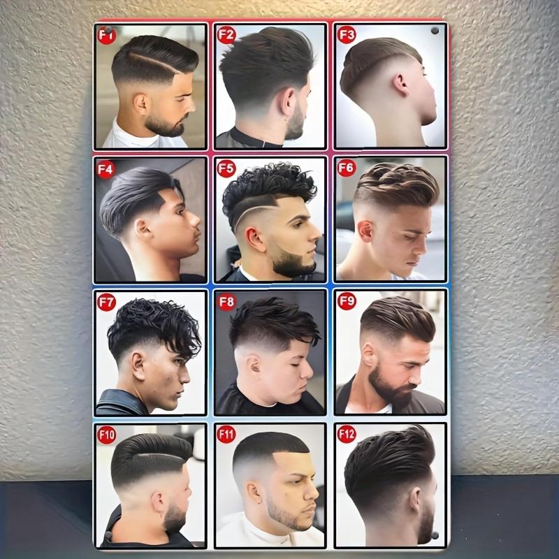 

Room Decor MenS Fashion Hairstyle Sign Fashion Hairstyle Theme Decoration Iron Vintage Metal Iron Sign Vintage Plaque De 20x30cm（7.8x11.8inch）