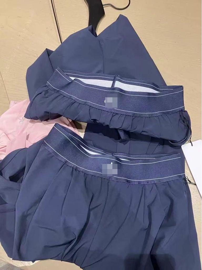 ALO Style High-Waisted Wide-Leg Women's Casual Pants with Reflective Logo Print and Elastic Waist