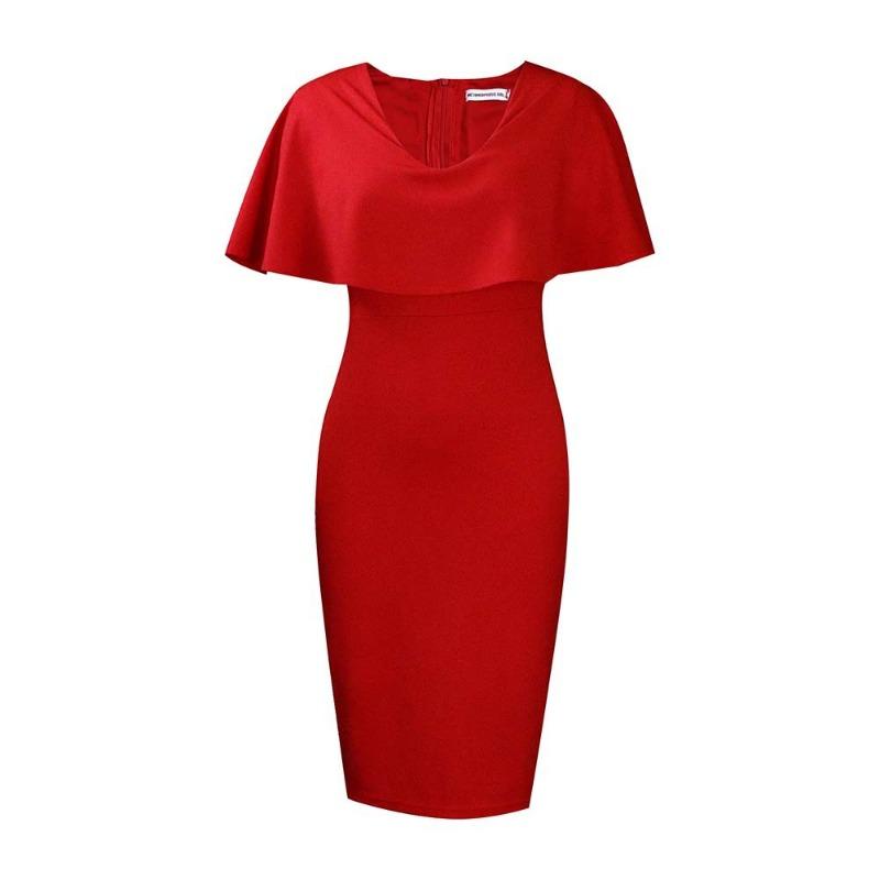 

Summer new short-sleeved solid color peach heart collar temperament fashion hip dress XXXL