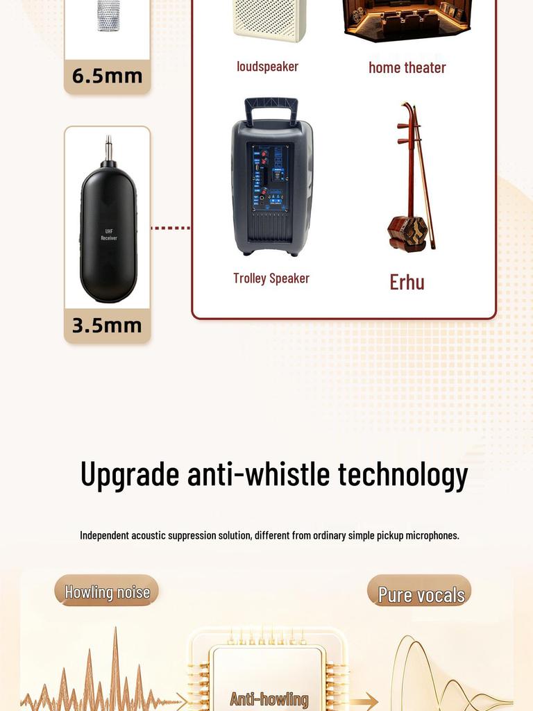 Erhu Bluetooth Wireless Microphone & Outdoor Amplifier Speaker Combo