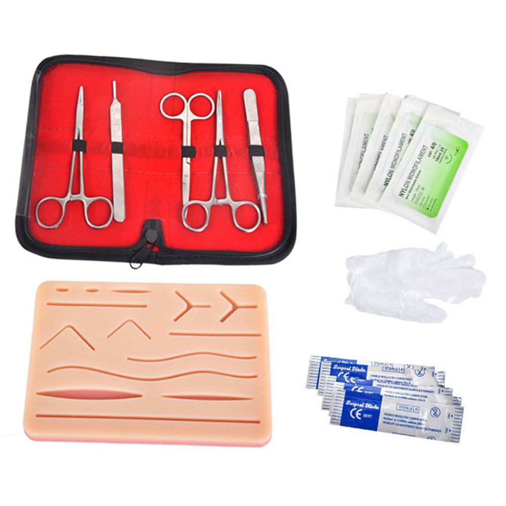 Medical Students Silicone Suture Practice Kit Surgical Training with Skin Pad Model Tool Set Educational Teaching Equipment Tool