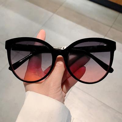 Vintage Mode Übergroße Cat-Eye-Sonnenbrille für Damen Markendesigner UV400-Sonnenbrille
