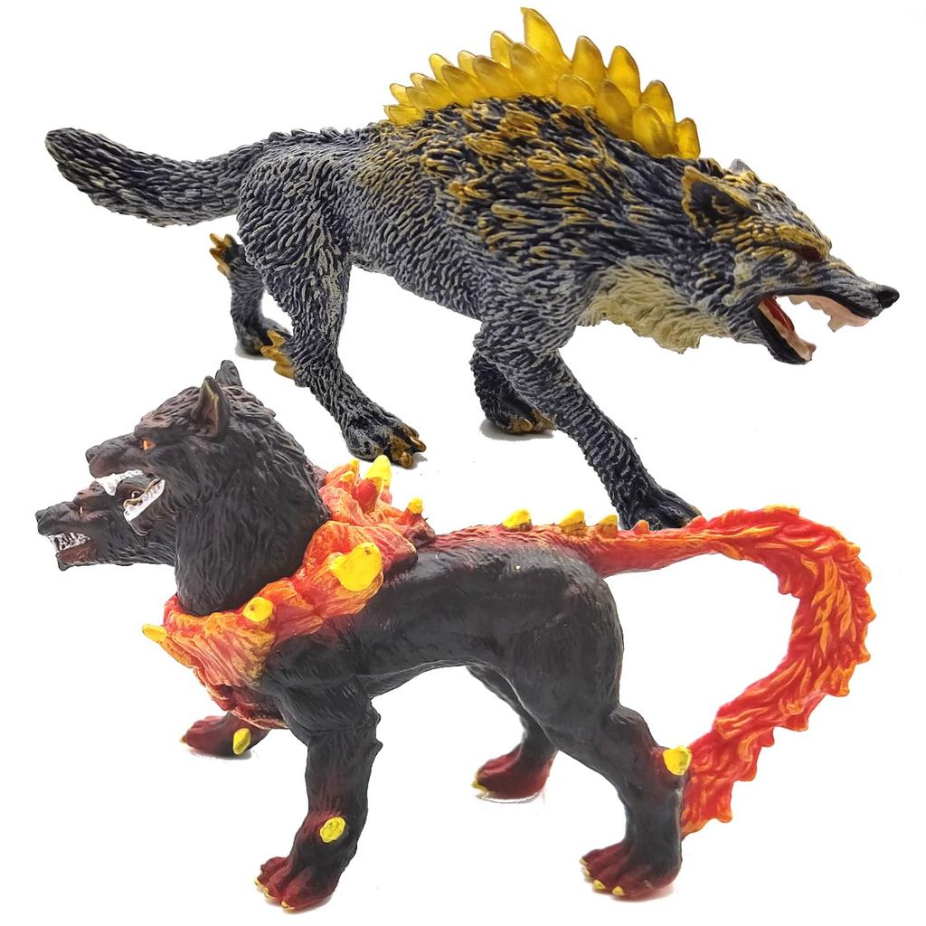 UTST Mythical Figure Snow Wolf Hellhound Monster Figure Doll 6+ (Gray Wolf + Red Hellhound)