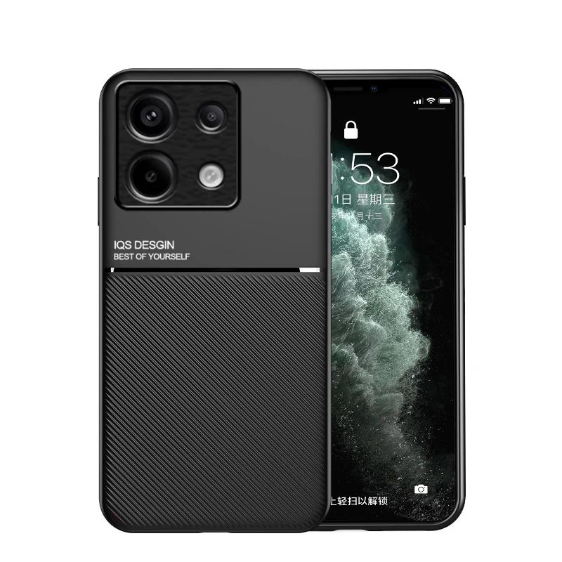 Für Xiaomi Redmi Note 13 Pro Plus 5G Hülle Lederstruktur Magnetischer Halter Phoen Hülle Redmi Note 12 11 Pro Plus 12C 13C 4G Abdeckung
