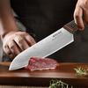 3PCS Chef Knife Japanese Kitchen Knives Set Professional Stainless Steel Meat Cleaver Slicer Knife Santoku Knife Wooden Handle