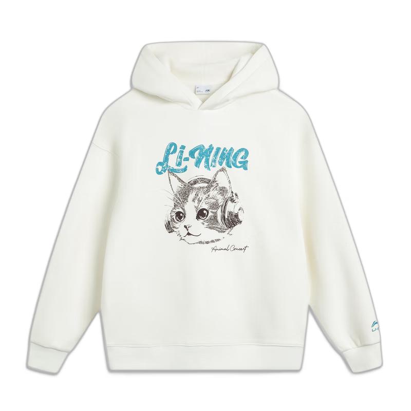 Li-Ning Women s Fleece Lined Anti-Bacterial Hooded Sweatshirt M