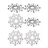 6 Pair Invisible Self- Covers Diamante Pasties Resuable Strapless Breast Pads Stickers