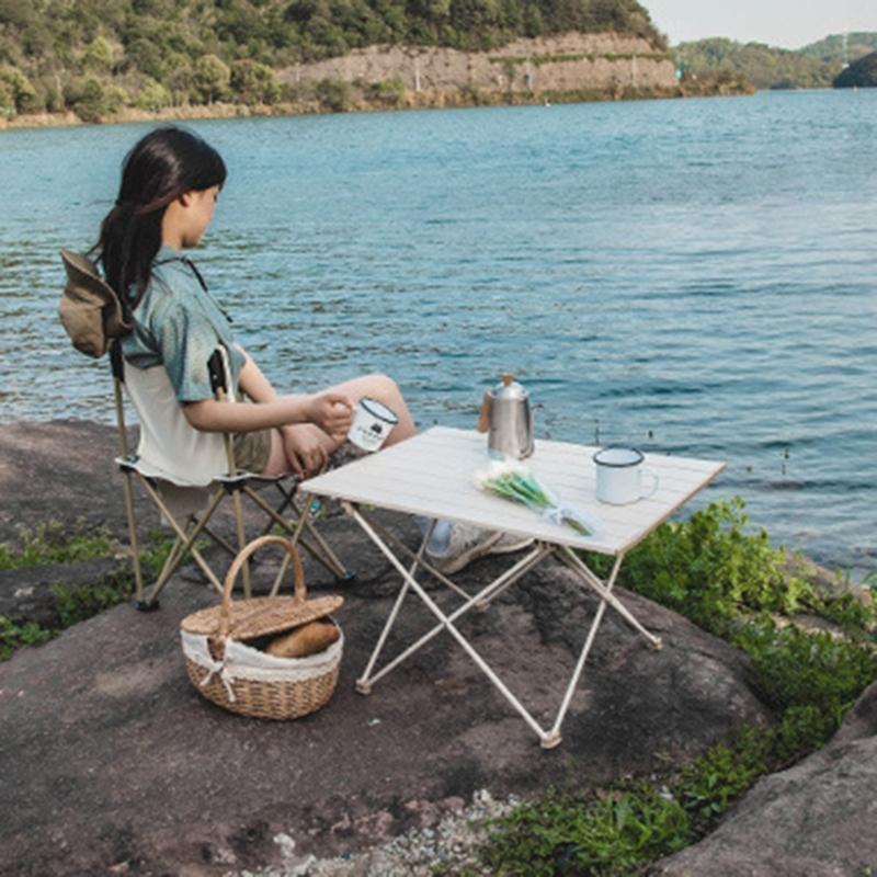 Foldable Camping Tables Aluminum Alloy Lightweight Folding Table Compact Picnic Desk for Fishing Picnic BBQ Durable