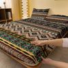 1 Bohemian Patterned Frosted Bedsheet, Bedroom Printed Bedspread, Bedding (Excluding Pillowcases)