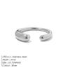 Emanco European and American Ins-Style Internet Celebrity New Stainless Steel Ring, Fashionable Niche Design, Versatile Open Ring, Direct Sales