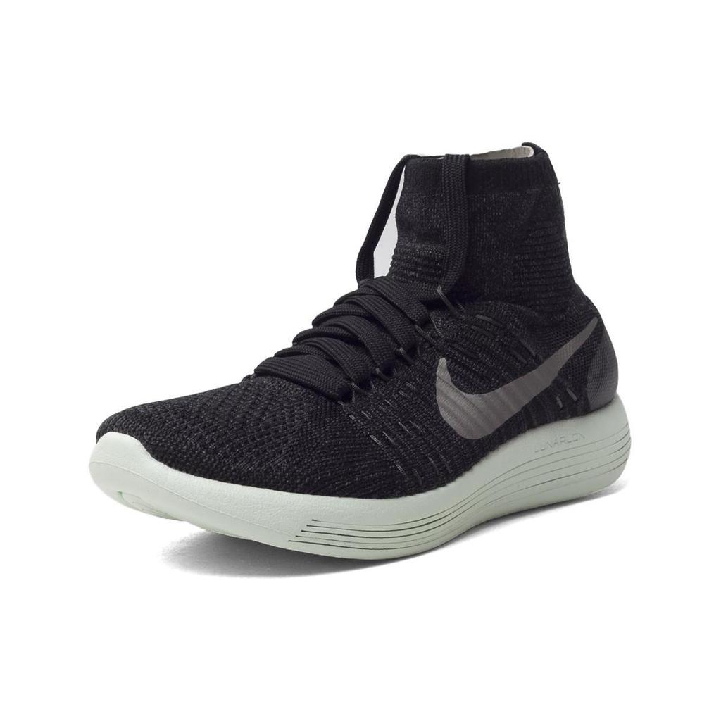 Nike Lunarepic Flyknit Lb Black Metallic Silver Women's 827403-003